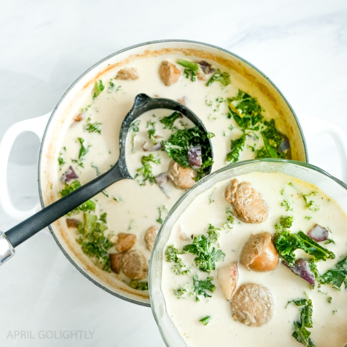 Yummy Tucson Italian Sausage and Kale Soup - April Golightly
