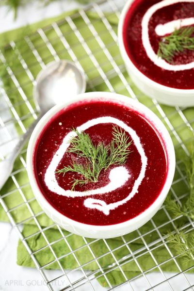 Beetroot Soup Recipe with Coconut Milk Drizzle - April Golightly