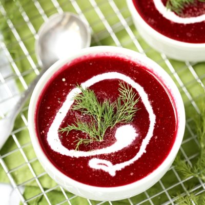 Beetroot Soup Recipe with Coconut Milk Drizzle - April Golightly