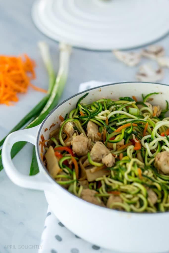 Vegan Lo Mein Recipe With Zucchini Noodle Pasta