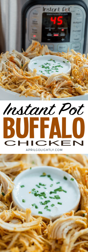 Instant Pot Buffalo Chicken Recipe made with Franks Red Hot Original Sauce