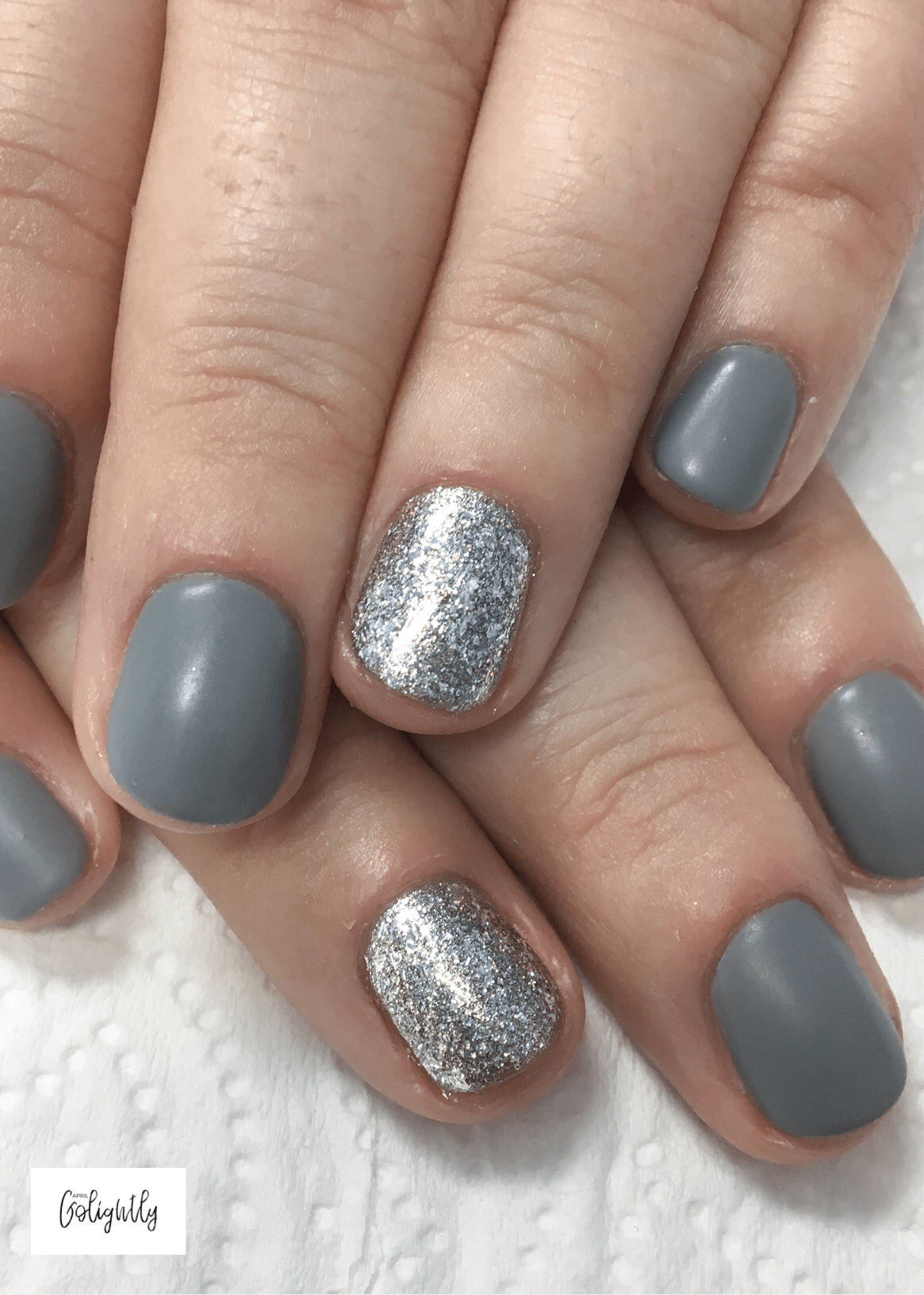 Matte Grey nails for fall nail designs 