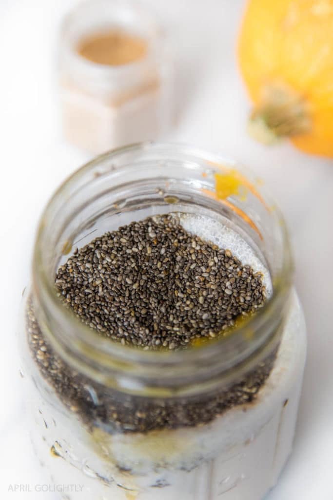 Pumpkin Pudding with Chia Seeds Gluten Free Mason Jar Snack