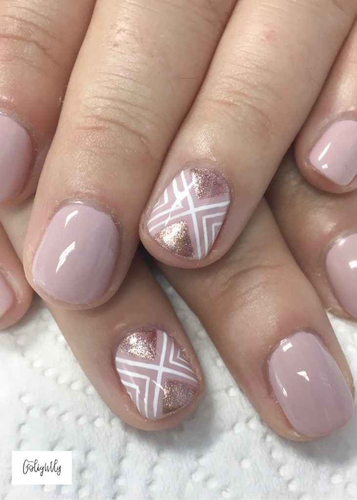 Rose Gold Nails with blush for fall nails