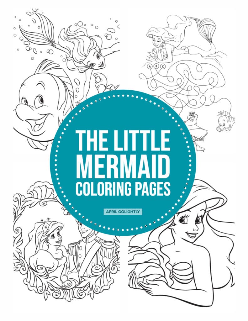 The Little Mermaid Coloring Pages   FREE Printables   April Golightly
