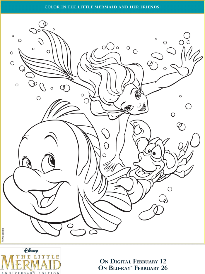The Little Mermaid Coloring Pages - FREE Printables - April Golightly