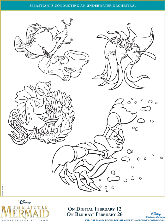 The Little Mermaid Coloring Pages - FREE Printables - April Golightly