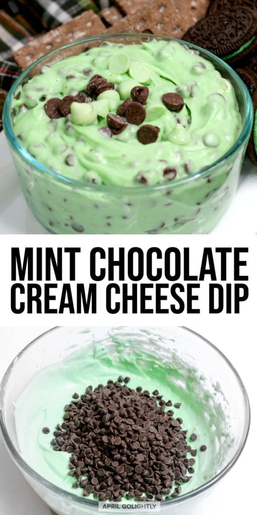 Mint Chocolate Cream Cheese Dip - April Golightly