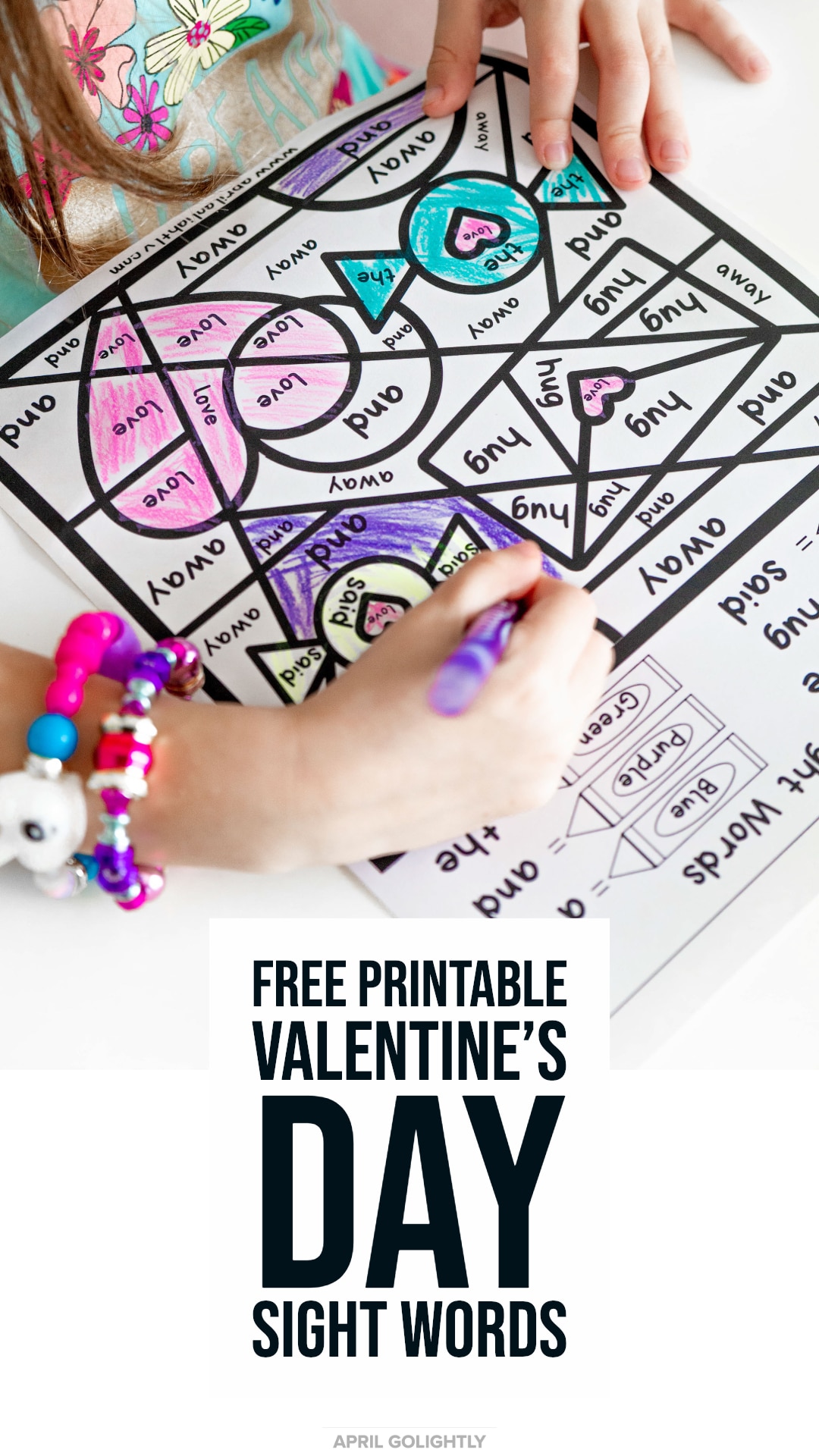 Valentine's Day Coloring Pages - FREE Printable - April Golightly