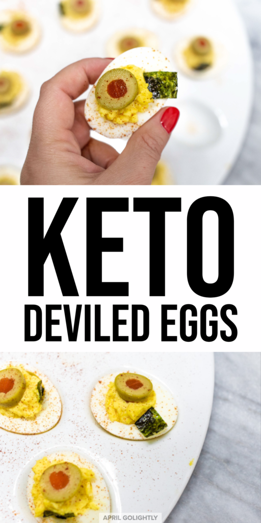 Keto Deviled Eggs - Low Carb Instant Pot - April Golightly