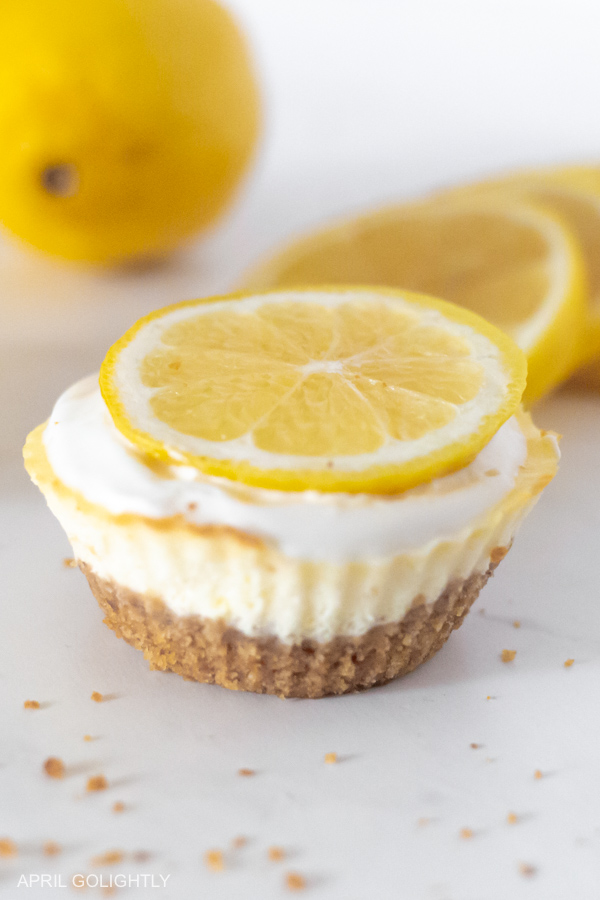 Lemon Cheesecakes with Whipped Cream 