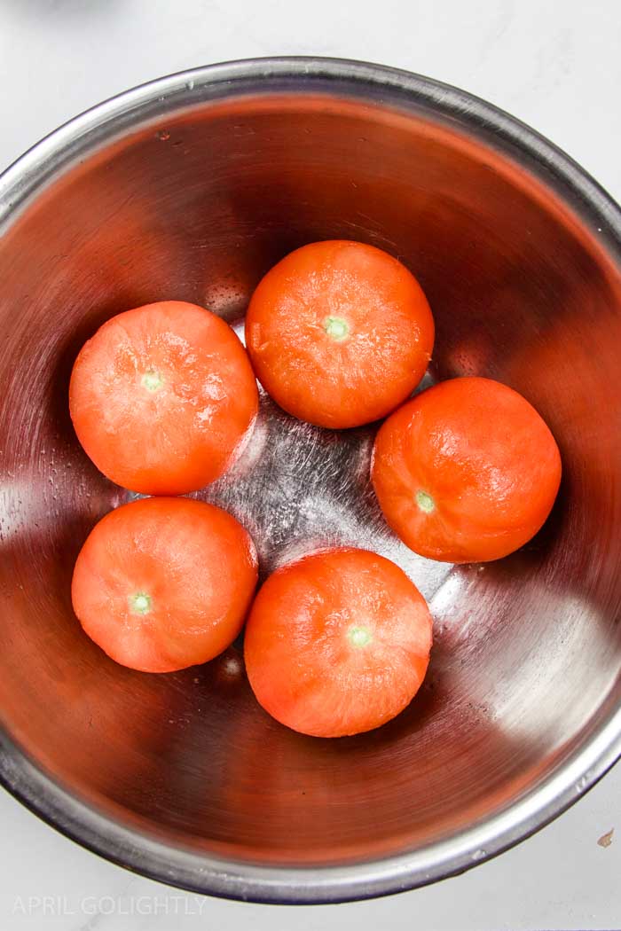 Blanched tomatoes 
