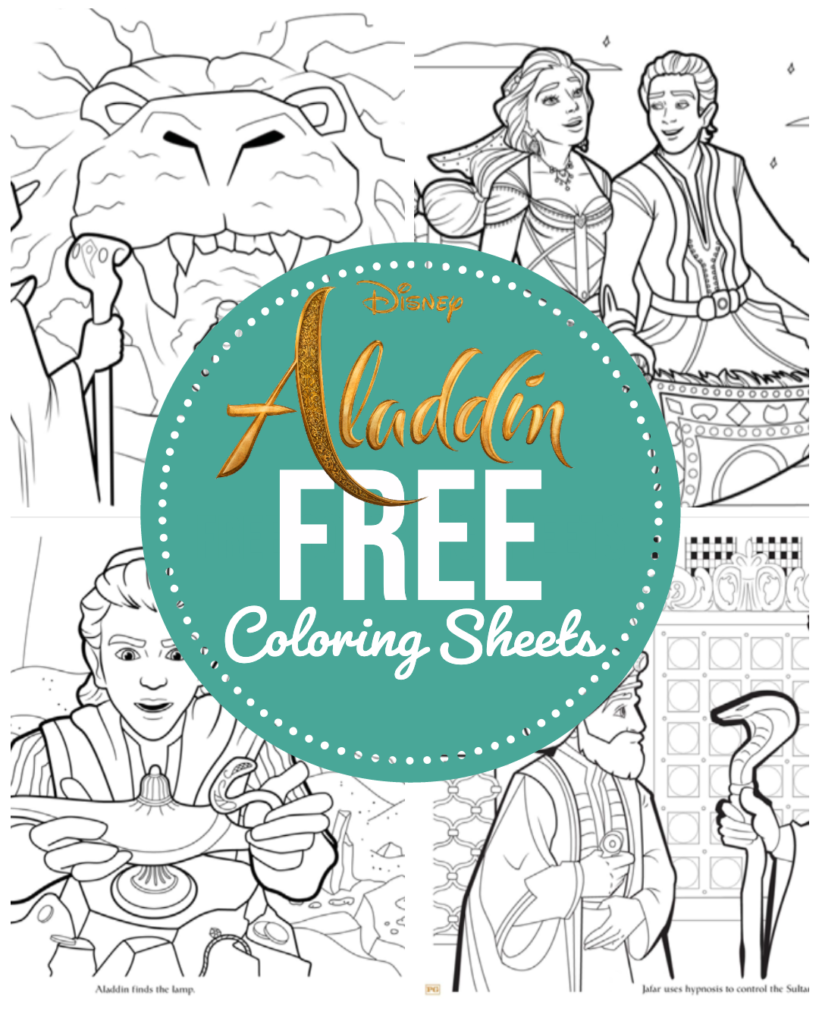 Aladdin and Prince Jasmine Coloring Pages - Free ...