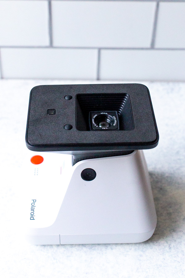 The Polaroid Lab power button