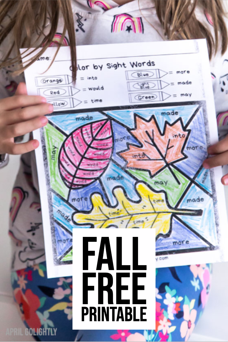 FREE Fall Leaves Coloring Pages - April Golightly