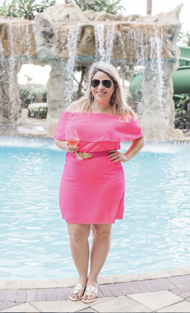 Neon pink dress for 