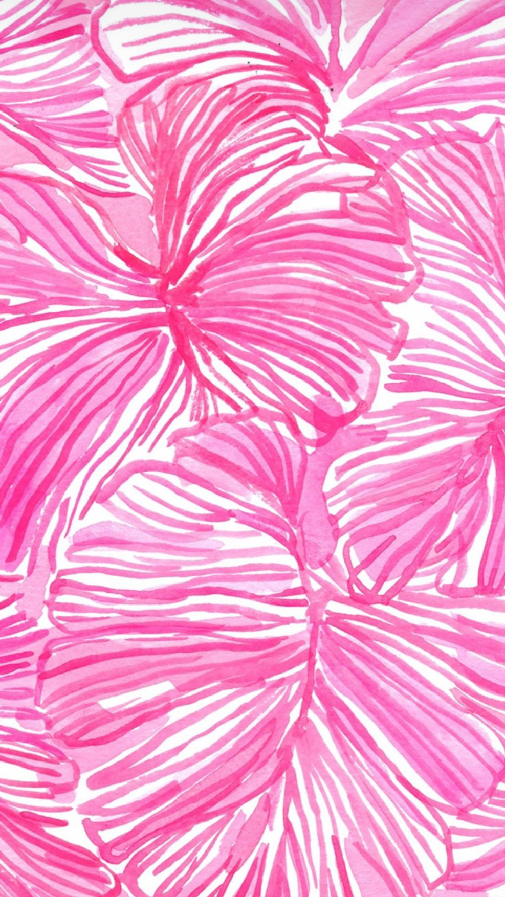 Lilly Pulitzer Wall Paper - pink palm tree 