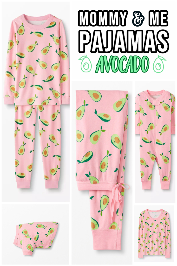 Mommy and me avocados pajamas