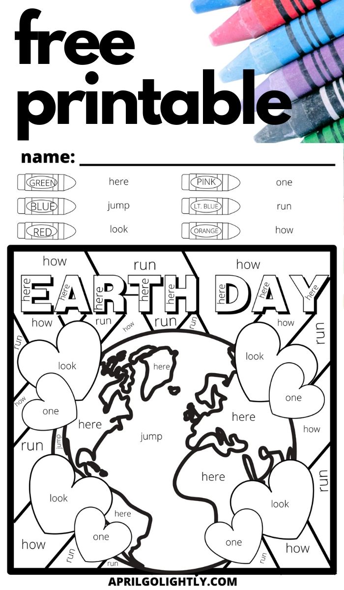 Earth Day Free Printable