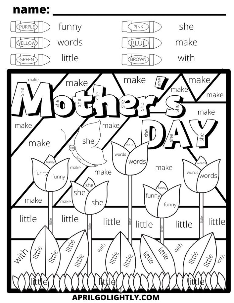 Mother's Day Coloring Sheets - FREE Printable
