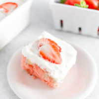 Strawberry Lemon Poke Cake