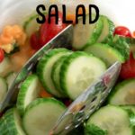 This Mango Cucumber Salad is refreshing spring and summer side salad. It is a perfect to BBQ gatherings with hamburgers and hot dogs on the grill.