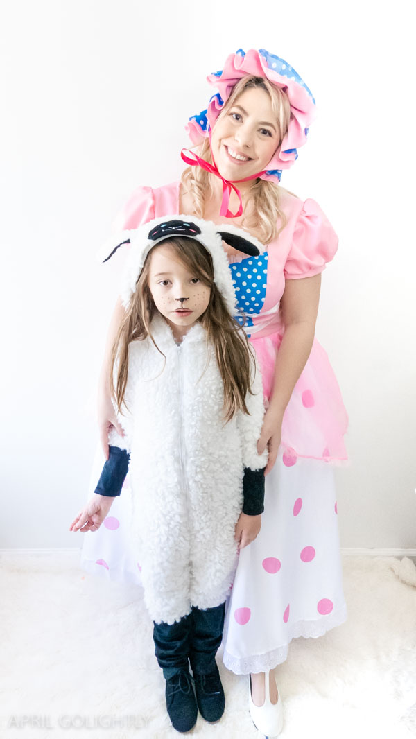 Mommy and Me Bo Peep and lamp halloween costume