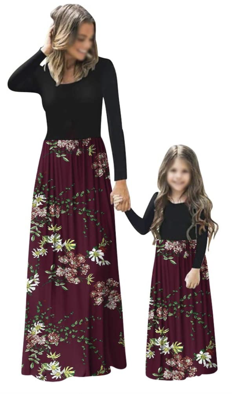 mom and daughter maxi dress