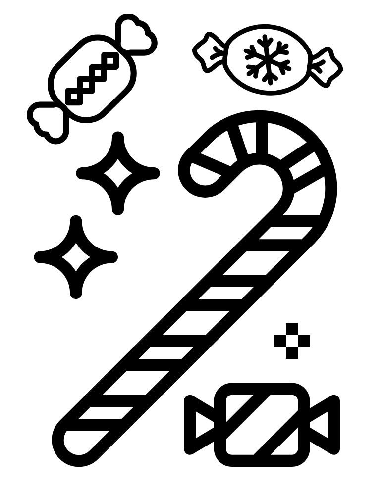 Candy Canes coloring pages