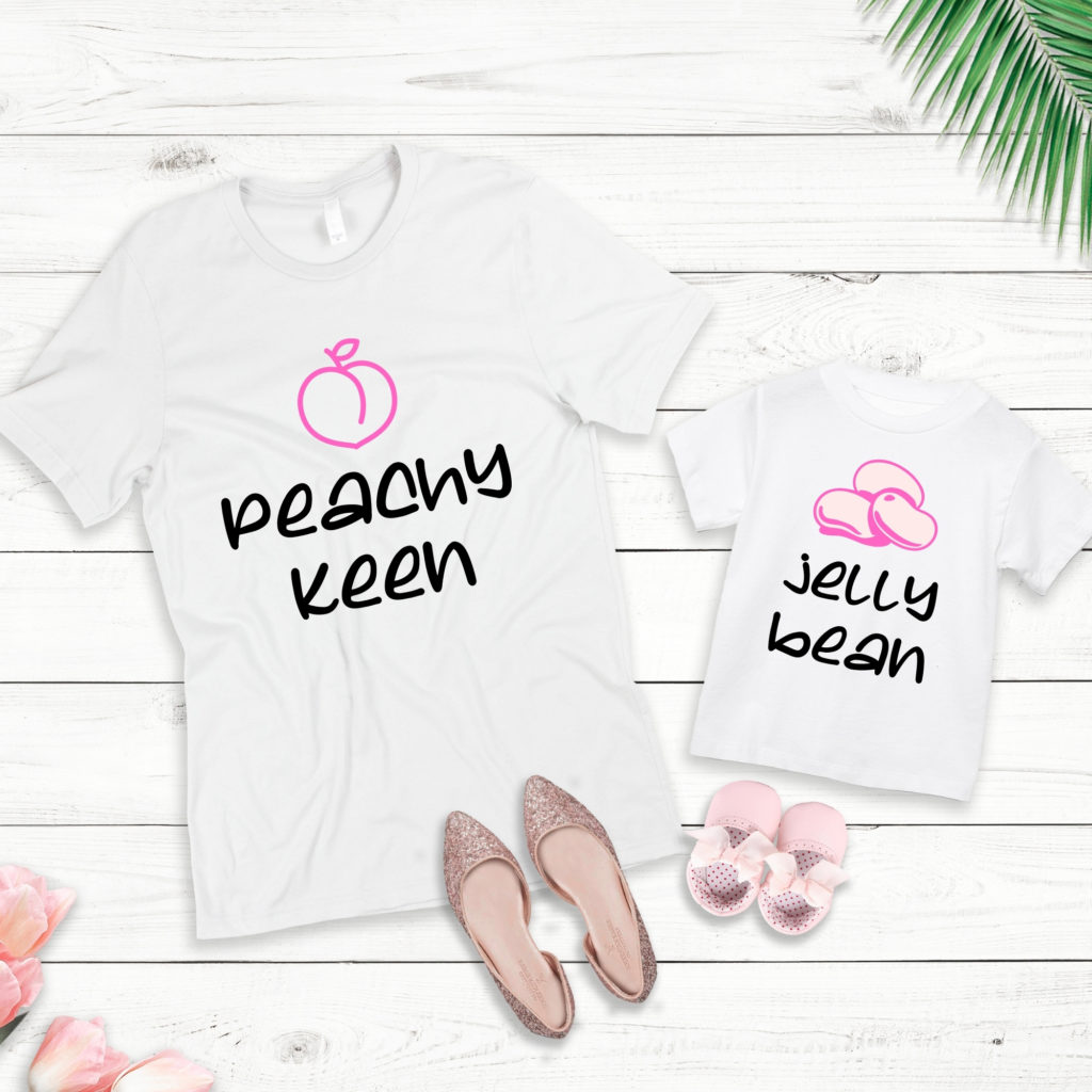 Peachy Keen Jelly Bean Mommy and Me shirt
