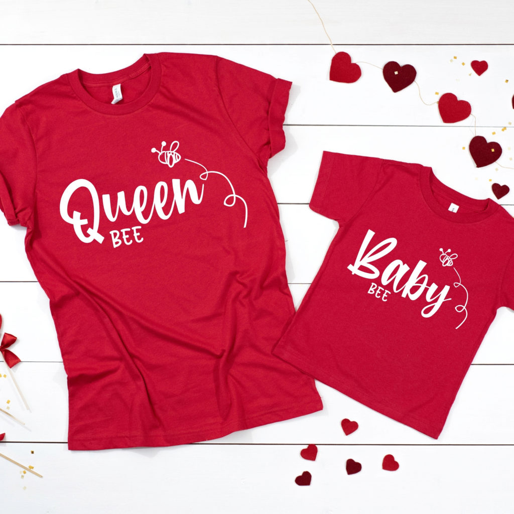 Queen Bee and Baby Bee Mommy and Me shirts 