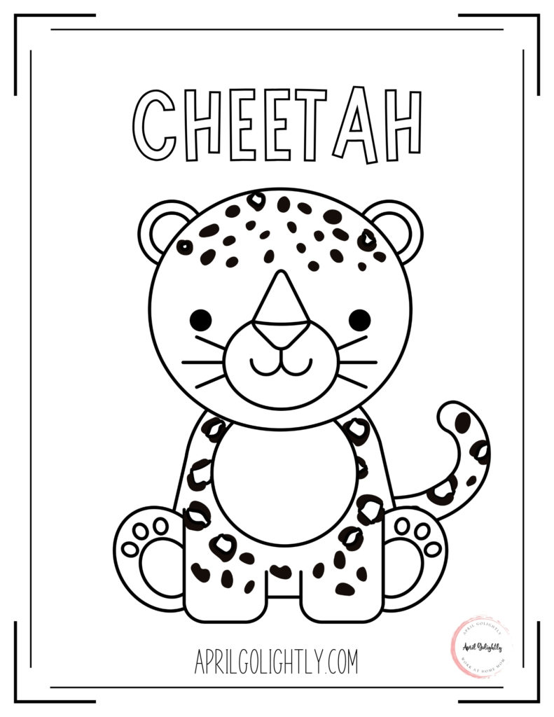 Free Printable Animals Coloring Book April Golightly