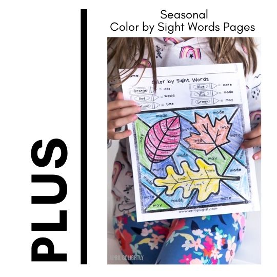 seasonal sight word coloring sheets 