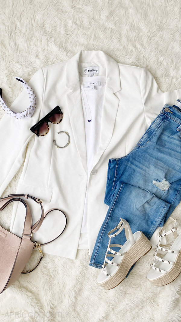 White Blazer and Jeans