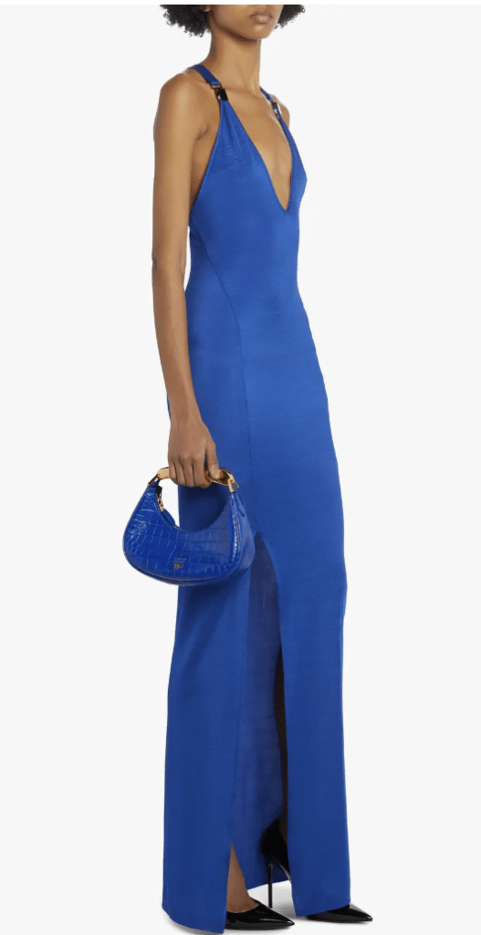 bag for blue dress Newport Striped Fabric Handle Straw Bag